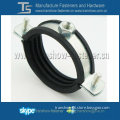 EPDM Rubber Bonded Steel Zinc Plated Pipe Clamp